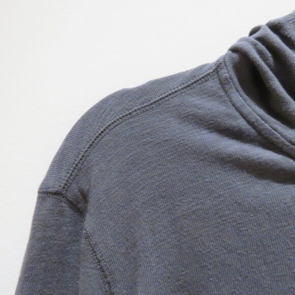 FAHERTY Sunwashed Slub Cotton Zip-Up Hoodie in Gray Casual Normcore Travel M - Picture 6 of 15